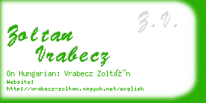 zoltan vrabecz business card